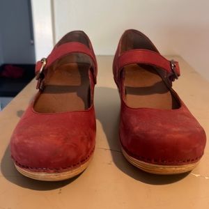 Red leather Dansko Maryjane’s